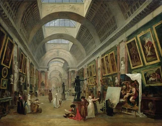 Vista de la Gran Galería del Louvre, 1796
